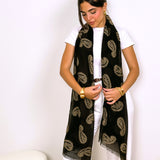 Paisley Scarf - Black