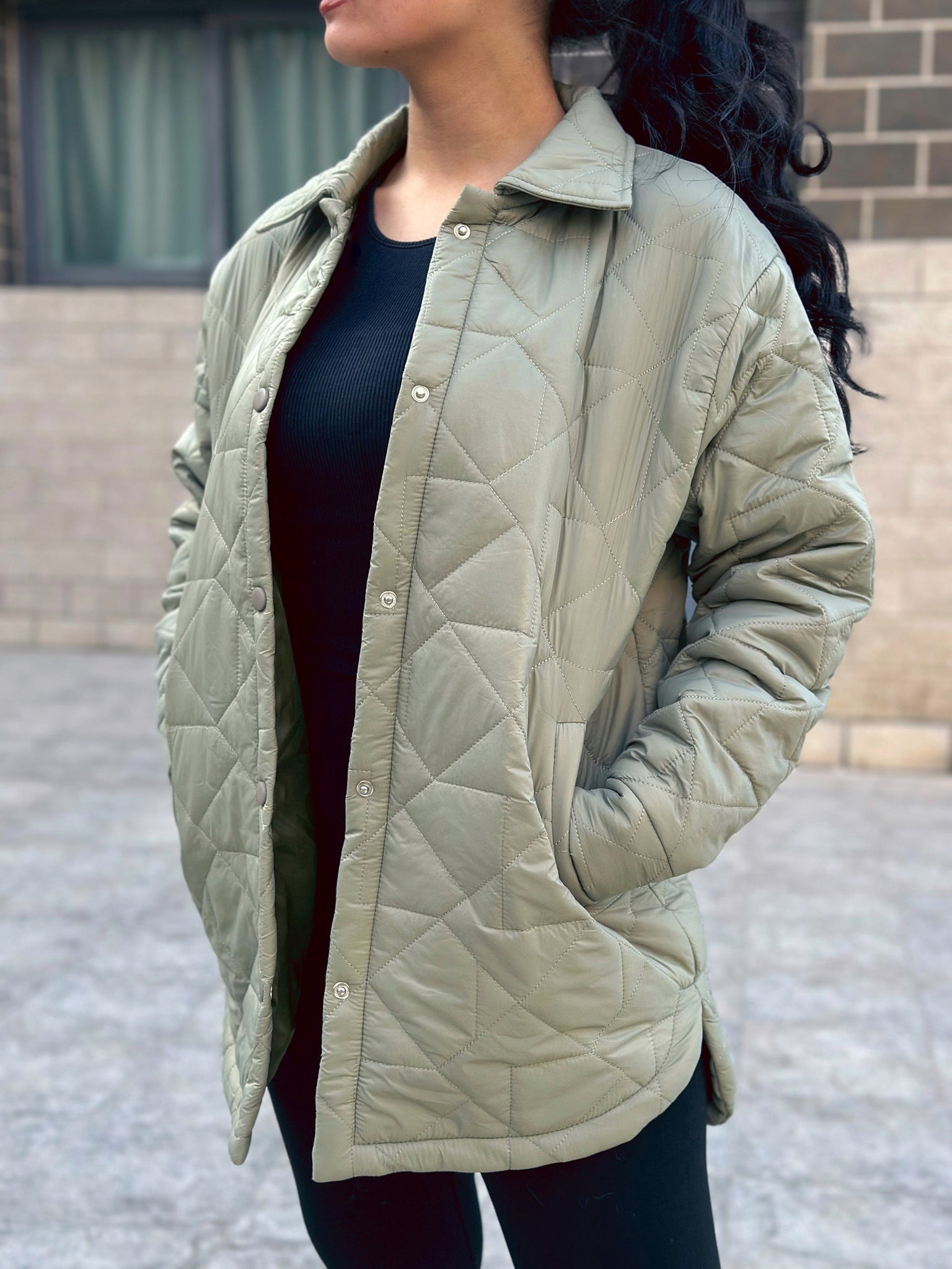 Oversize quilted jacket