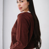 Sleek Comfort Knit Set- Brown