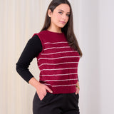Signature Knit Vest- Burgundy