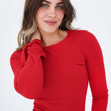 Flared Cuff Rib Top