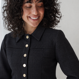 Plaid formal jacket-Dark Gray