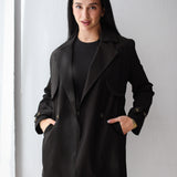 Half Trench coat in black