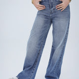 City Flow Wide Leg Jeans-Blue