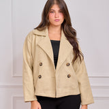 Cropped jacket in Beige
