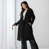 Double-Breasted Trench coat-Black