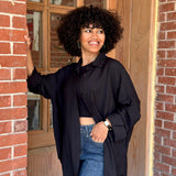Linen shirt in Black