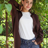 Bloom Linen shirt- Brown