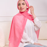 PLAIN CHIFFON SCARF-PINK