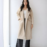 Teddy Long Coat in beige