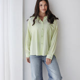 Open Back Lace Shirt- Sage