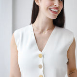 Vogue Sleek Vest-off white