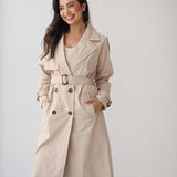 Double-Breasted Trench coat- Beige