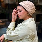 Beige“cotton” turban