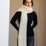 Snow Knit Scarf- Off white