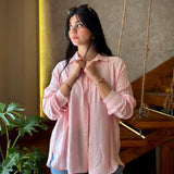 Linen shirt in pink