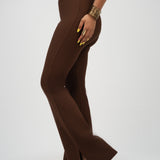 High-Waisted Flare pants-brown