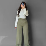 Wide Leg pants- Olive