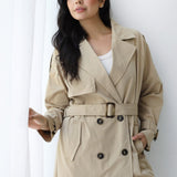Double-Breasted Trench coat-Beige