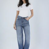 City Flow Wide Leg Jeans-Blue