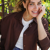 Bloom Linen shirt- Brown