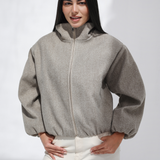 Balloon Fit Jacket-Beige