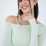 One Shoulder Long Sleeves Top