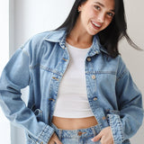 Essential Light Blue Denim Jacke