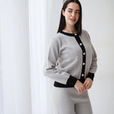 Sleek Comfort Knit Set- Gray