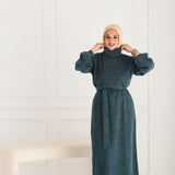 Mohair Dress- Dark jade