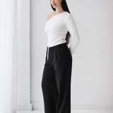 Loose Fit Pants-Black