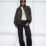 Vintage Plaid Jacket-Black