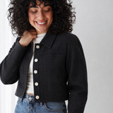 Plaid formal jacket-Dark Gray