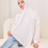 LEOPARD KUWAITI SCARF-WHITE