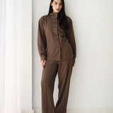 Valencia Linen Set-Brown