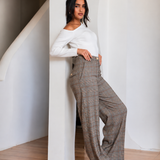 Plaid formal Pants-Gray