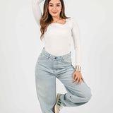 Loose Fit Light Wash Jeans