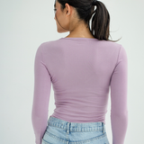 Lace V-Neck Long Sleeve Top