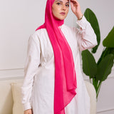 PLAIN CHIFFON SCARF-Fuchsia