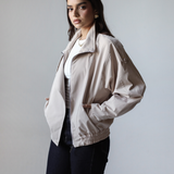 Waterproof Gabardine Utility Jacket-Beige