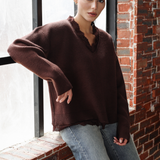 The Lace Sweater-Brown