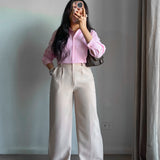 Wide Leg pants- Beige