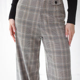Plaid Wide-Leg Pants