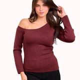 One shoulder basic top
