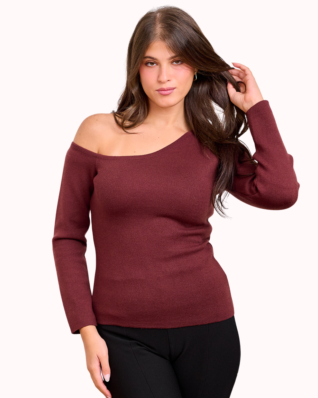 One shoulder basic top
