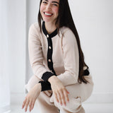 Sleek Comfort Knit Set- Beige