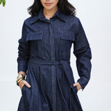 Denim Maxi Shirt Dress