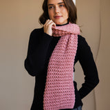 Snow Knit Scarf- pink