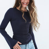 Flared Cuff Rib Top