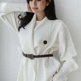 Wrap Cape Cardigan-Off White